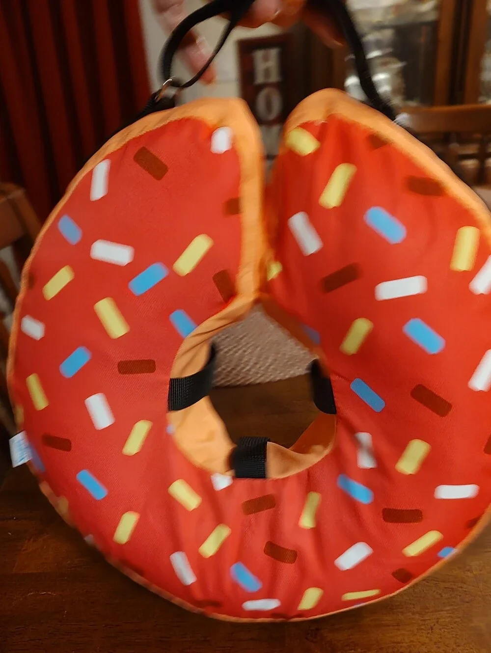 Kids Travel Neck Pillow - Donut Sprinkle Design